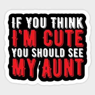 Funny Aunt, Vintage Gift Idea Sticker